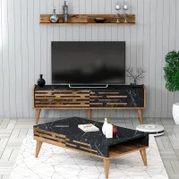 Комплекты ТВ-зона Trendy Valensiya 140 35 см x 45 см x 140 см / Marmura Black photo 2