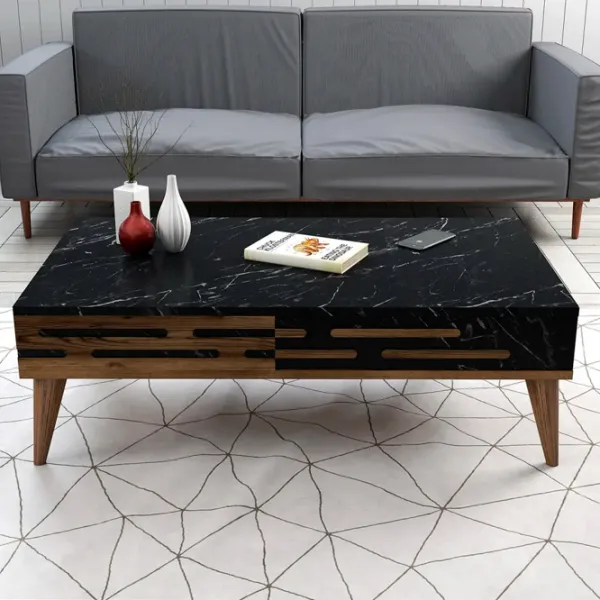 Комплекты ТВ-зона Trendy Valensiya 140 35 см x 45 см x 140 см / Marmura Black photo 5