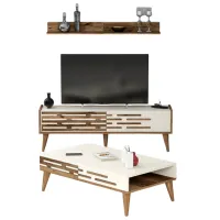 Комплекты ТВ-зона Trendy Valensiya 140 35 см x 45 см x 140 см / Кремовый