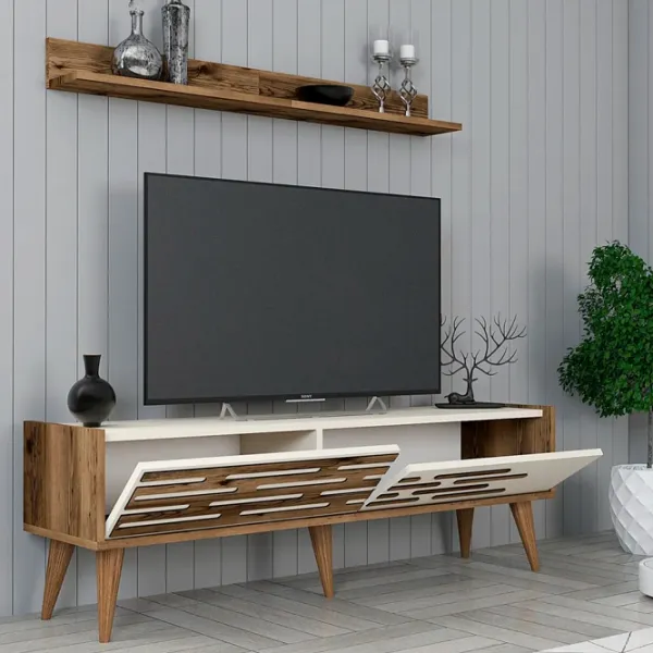 Комплекты ТВ-зона Trendy Valensiya 140 35 см x 45 см x 140 см / Кремовый photo 3