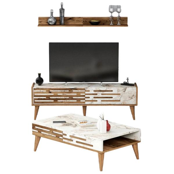 Комплекты ТВ-зона Trendy Valensiya 140 35 см x 45 см x 140 см / Marmura White photo 1