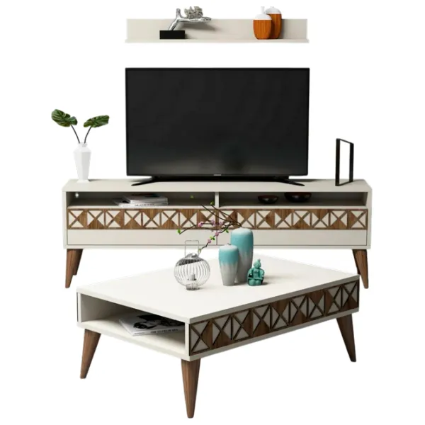 Комплекты ТВ-зона Trendy Linie 50 см x 30 cм x 150 см / Кремовый photo 1