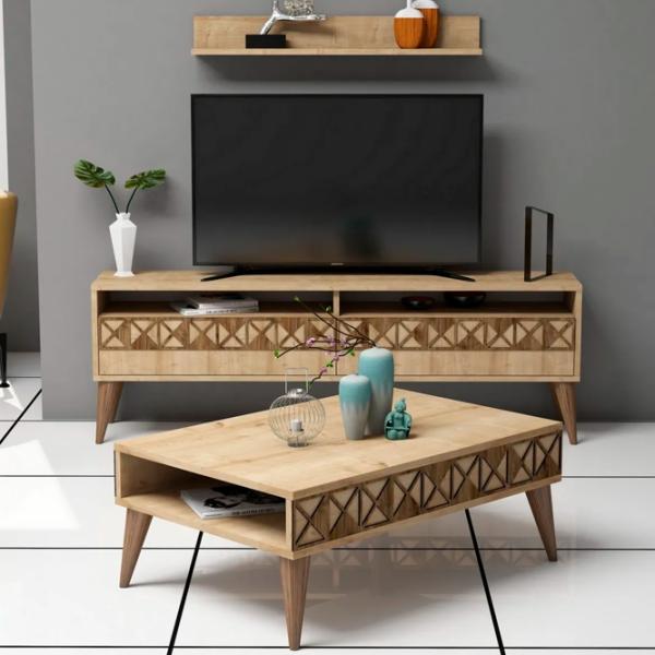 Комплекты ТВ-зона Trendy Linie 50 см x 30 cм x 150 см / Дуб Сонома photo 2
