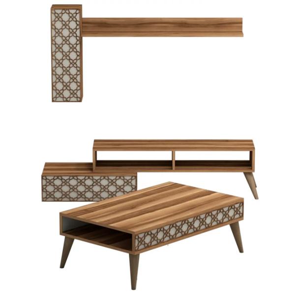Комплекты ТВ-зона Trendy Calcedonie 37 см x 38 см x 150 см / Коричневый photo 1
