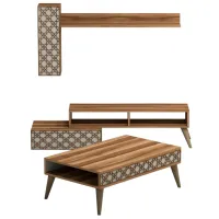 Комплекты ТВ-зона Trendy Calcedonie 37 см x 38 см x 150 см / Коричневый