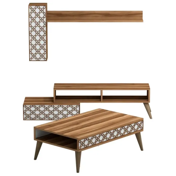 Комплекты ТВ-зона Trendy Calcedonie 37 см x 38 см x 150 см / Коричневый photo 1
