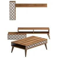 Комплекты ТВ-зона Trendy Calcedonie 37 см x 38 см x 150 см / Коричневый