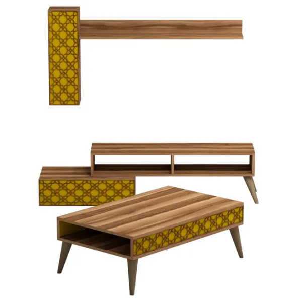 Комплекты ТВ-зона Trendy Calcedonie 37 см x 38 см x 150 см / Коричневый photo 1