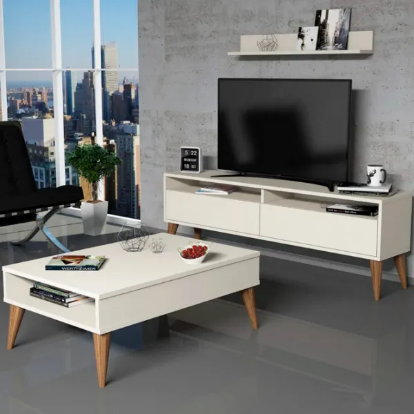 Комплекты ТВ-зона Trendy The best 50 см x 30 cм x 150 см / Кремовый photo 2