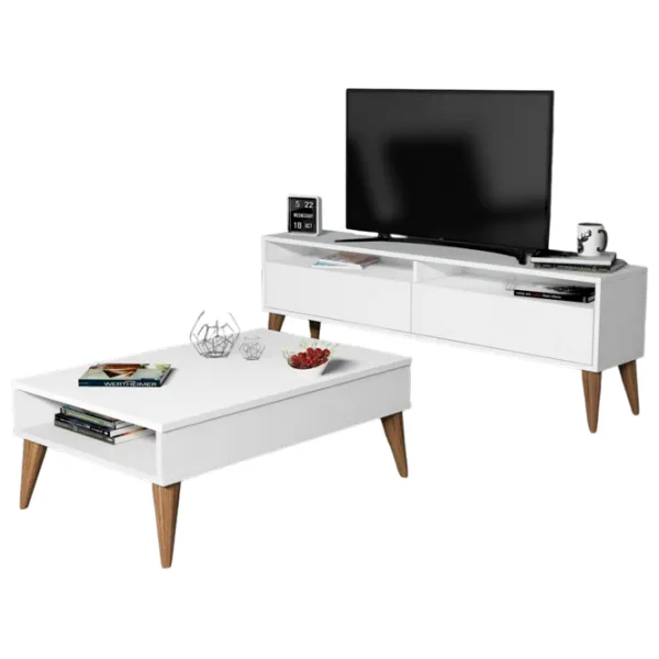 Seturi zona TV Trendy The best 50 cm x 30 cm x 150 cm / White photo 1