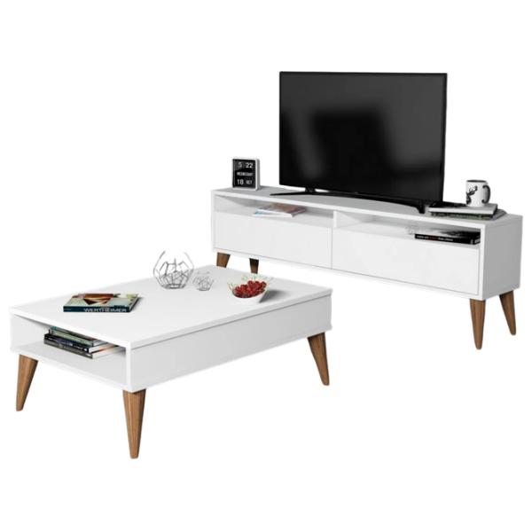 Seturi zona TV Trendy The best 50 cm x 30 cm x 150 cm / White photo 1