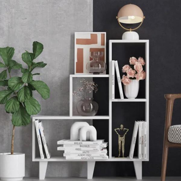Etajeră Trendy Nisa 106 x 88 x 20 cm / PAL / White photo 2