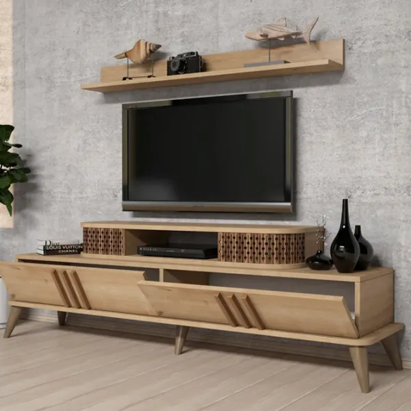 Комплекты ТВ-зона Trendy Eylul 51.6 см x 39 см x 168 см / Дуб Сонома photo 4