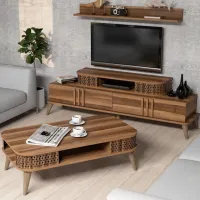 Комплекты ТВ-зона Trendy Eylul 51.6 см x 39 см x 168 см / Коричневый photo 2