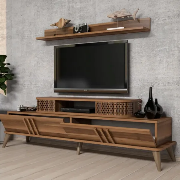 Комплекты ТВ-зона Trendy Eylul 51.6 см x 39 см x 168 см / Коричневый photo 3
