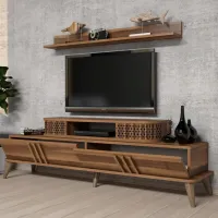 Комплекты ТВ-зона Trendy Eylul 51.6 см x 39 см x 168 см / Коричневый photo 3
