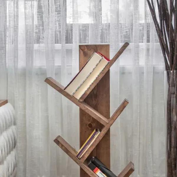 Etajeră Trendy Cemo 90 x 35 x 18 cm / PAL / Walnut photo 2