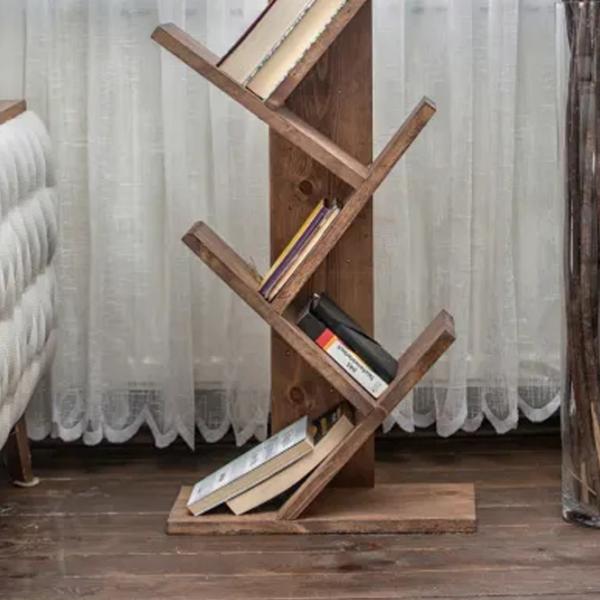 Etajeră Trendy Cemo 90 x 35 x 18 cm / PAL / Walnut photo 3