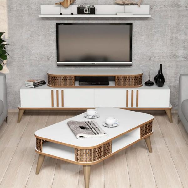 Комплекты ТВ-зона Trendy Eylul 51.6 см x 39 см x 168 см / Белый photo 1