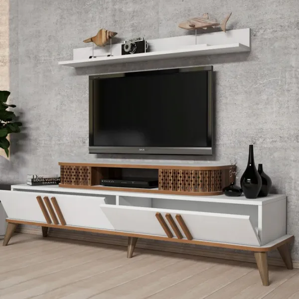 Комплекты ТВ-зона Trendy Eylul 51.6 см x 39 см x 168 см / Белый photo 3