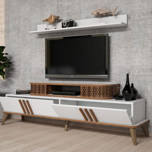 Комплекты ТВ-зона Trendy Eylul 51.6 см x 39 см x 168 см / Белый photo 3