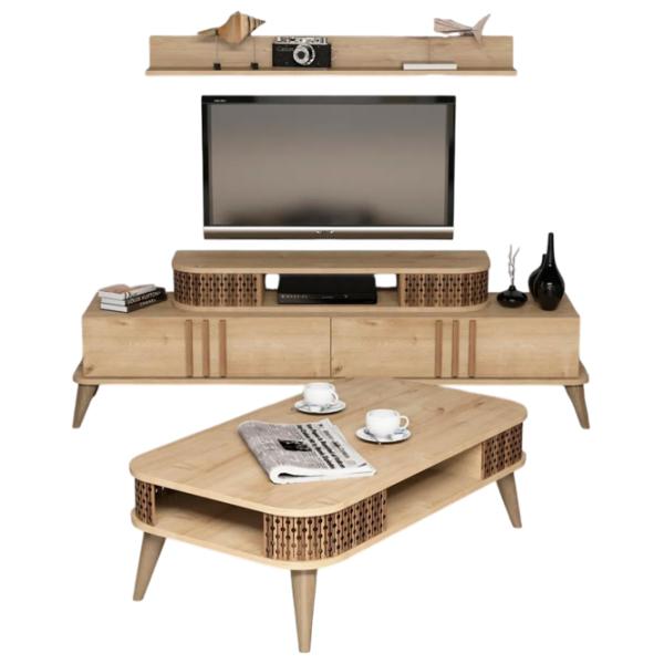 Комплекты ТВ-зона Trendy Eylul 51.6 см x 39 см x 168 см / Белый photo 6