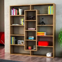 Стеллаж Trendy Ample 135.7 x 125 x 22см cm / ЛДСП / Oреховый photo 3