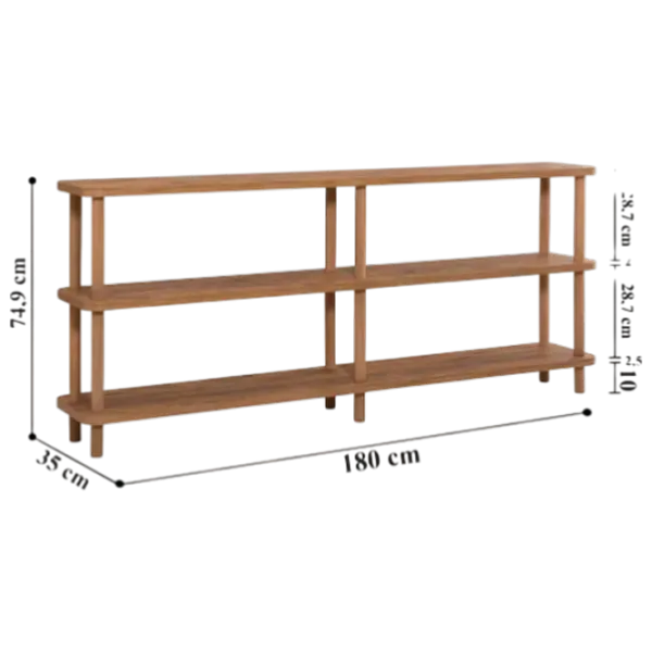 Etajeră Trendy Zen 75 x 180 x 35 cm / PAL / Pine photo 4