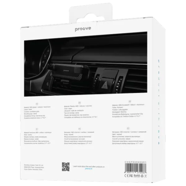 Suport pentru telefon Proove Gravity Pro Air Black photo 2