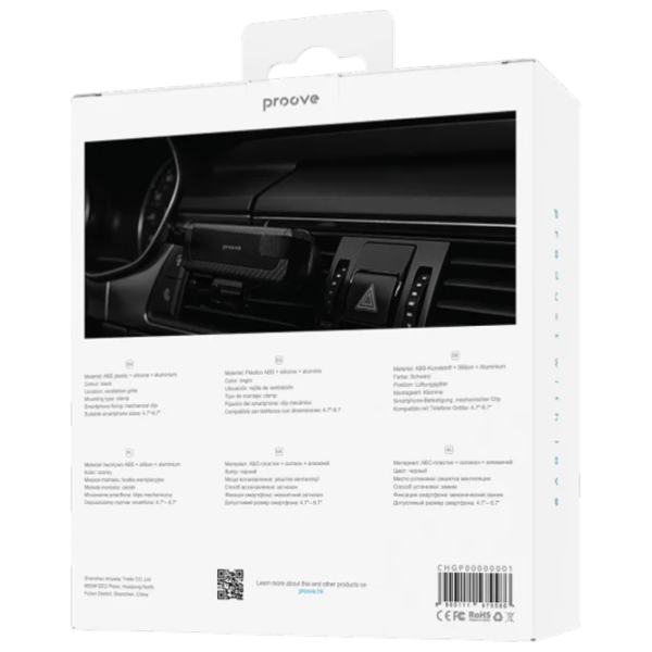 Suport pentru telefon Proove Gravity Pro Air Black photo 2