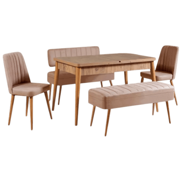 Set masă și scaune Trendy Vina 0900 Dreptunghiulară / PAL / Pine photo 1