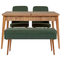 Обеденные стол со стульями Trendy Vina 1070-3 Прямоугольная / ДСП / Сосна