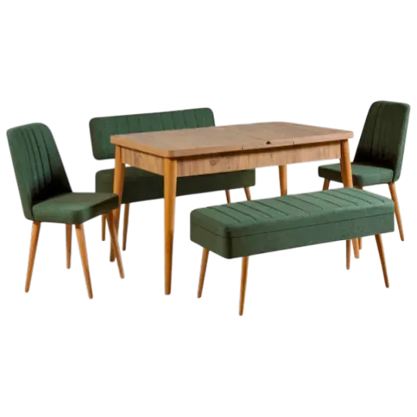 Set masă și scaune Trendy Vina 1070-4 Dreptunghiulară / PAL / Pine photo 1