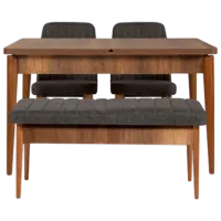 Set masă și scaune Trendy Vina 1053 Dreptunghiulară / PAL / Brown
