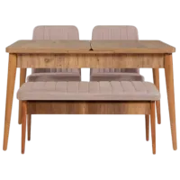 Set masă și scaune Trendy Vina 0900 Dreptunghiulară / PAL / Brown