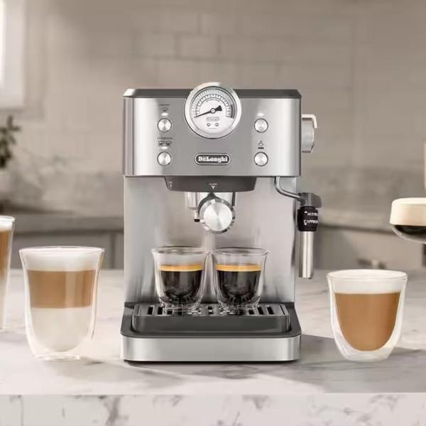 Aparat de cafea DeLonghi Linea Classic Manual (cu cupă) / 1.7 l / Inox photo 7