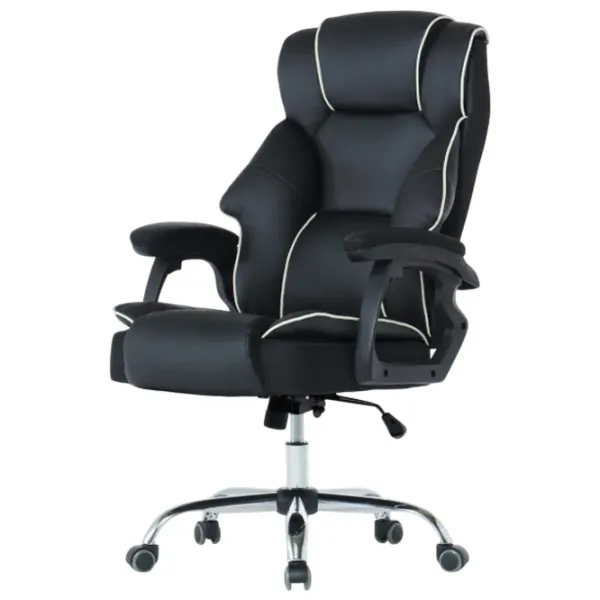 Fotoliu de birou Magnus MC 136 ECO Piele/ Black Silver photo 2