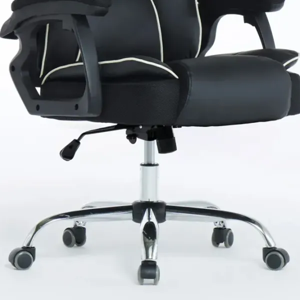 Fotoliu de birou Magnus MC 136 ECO Piele/ Black Silver photo 5
