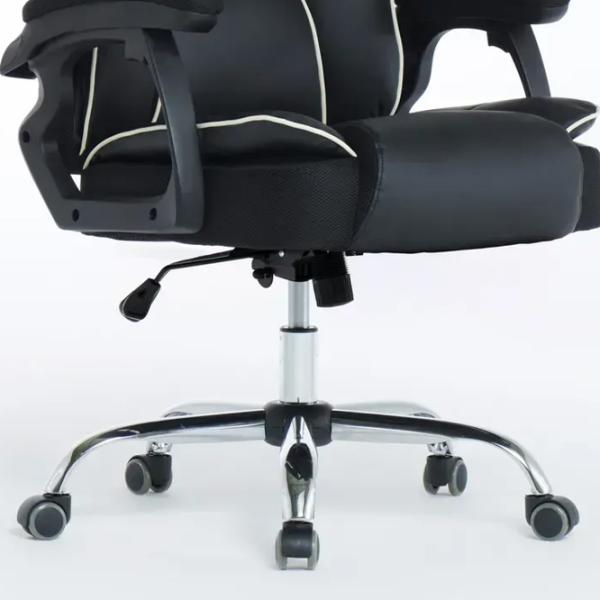 Fotoliu de birou Magnus MC 136 ECO Piele/ Black Silver photo 5