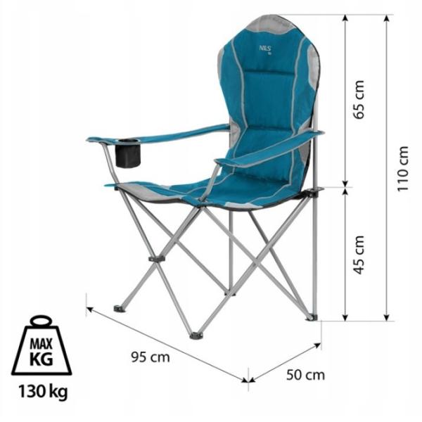 Scaun camping Nils NC3080 Oxford 600D / Turquoise photo 3