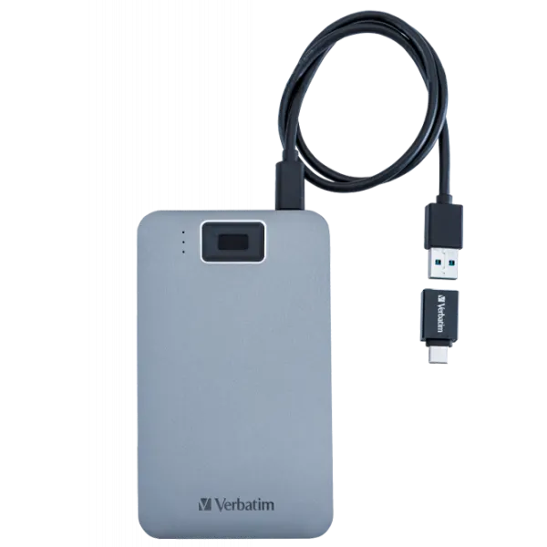 Unitate externă de stocare HDD Verbatim Executive Fingerprint Secure 1 TB 53652 / Gray photo 3