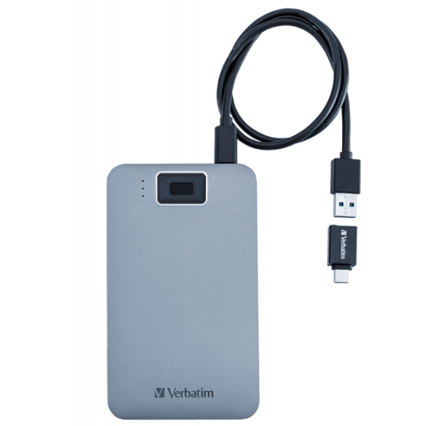 Unitate externă de stocare HDD Verbatim Executive Fingerprint Secure 1 TB 53652 / Gray photo 3