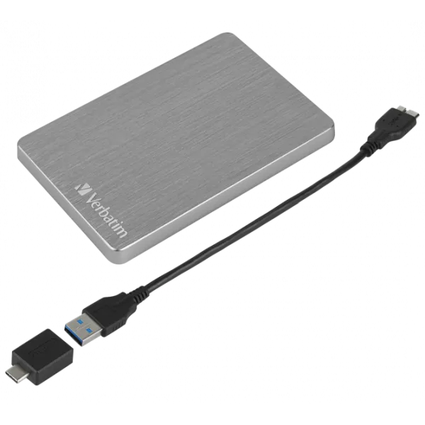 Unitate externă de stocare HDD Verbatim Store 'n' Go ALU Slim 2 TB 53665 / Gray photo 3