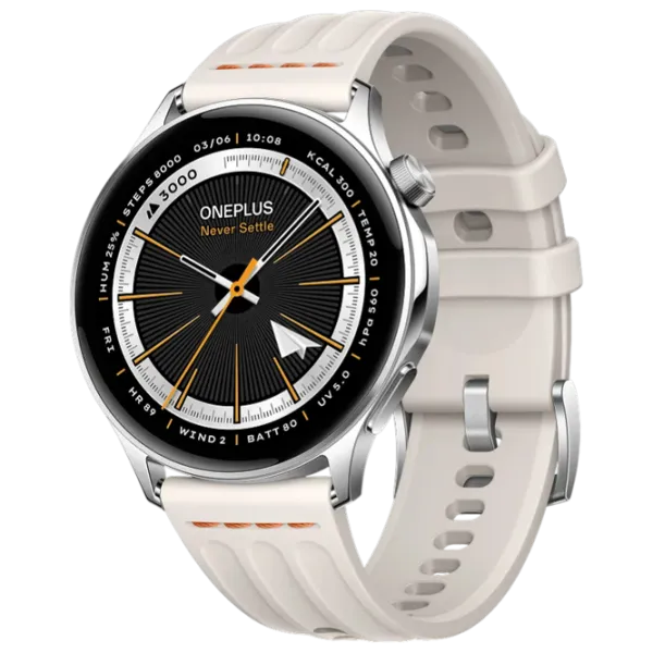 Ceas inteligent OnePlus Watch Lite  1.46" / 45 mm / Silver - White /  photo 1