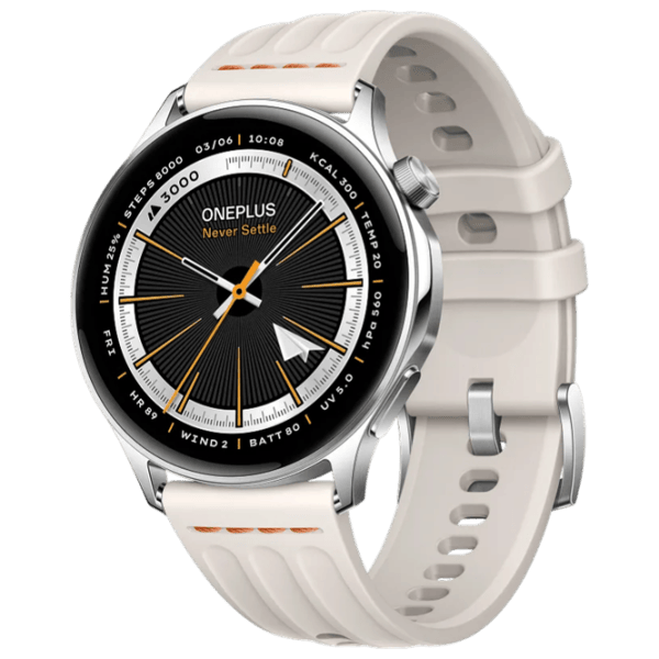 Ceas inteligent OnePlus Watch Lite  1.46" / 45 mm / Silver - White /  photo 1