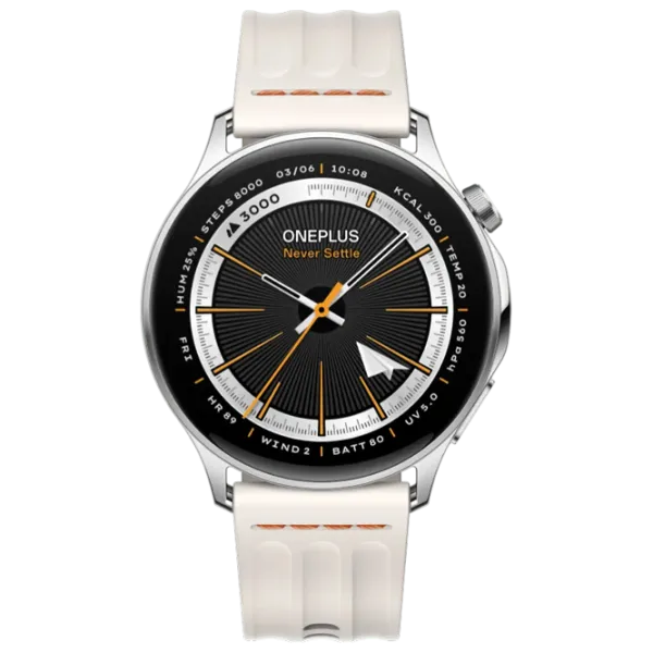 Ceas inteligent OnePlus Watch Lite  1.46" / 45 mm / Silver - White /  photo 2