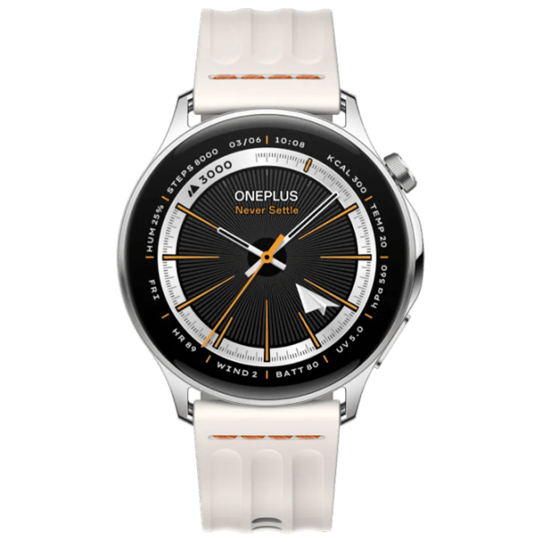 Ceas inteligent OnePlus Watch Lite  1.46" / 45 mm / Silver - White /  photo 2