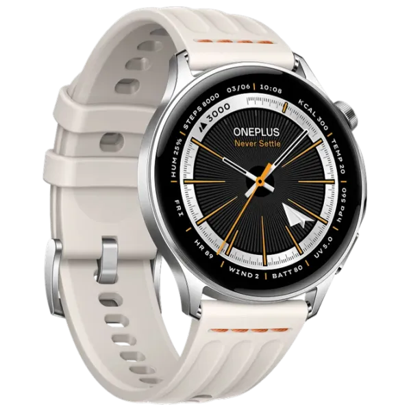 Ceas inteligent OnePlus Watch Lite  1.46" / 45 mm / Silver - White /  photo 3