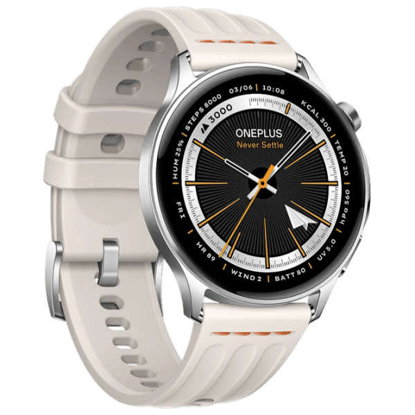 Ceas inteligent OnePlus Watch Lite  1.46" / 45 mm / Silver - White /  photo 3