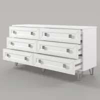 Комод ML-Mobila Mira № 30 80 x 160 x 45см / ДСП / White photo 3